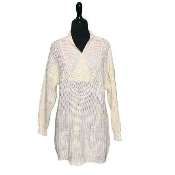 Hidden Alley off white v neck oversize sweater size small - Picture 1 of 6